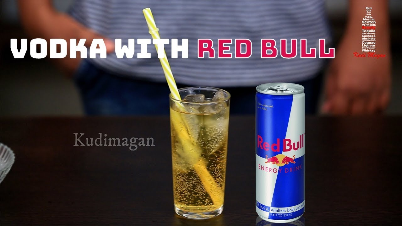 Водка с коктейлем Red Bull | Простые водочные напитки