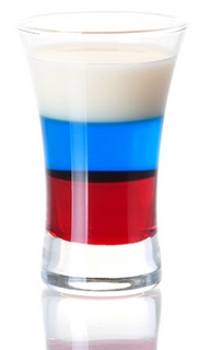 коктейль с российским флагом