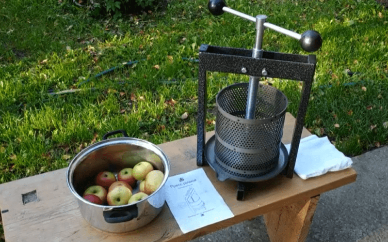 Выжмите яблочный сок, чтобы приготовить сидр.